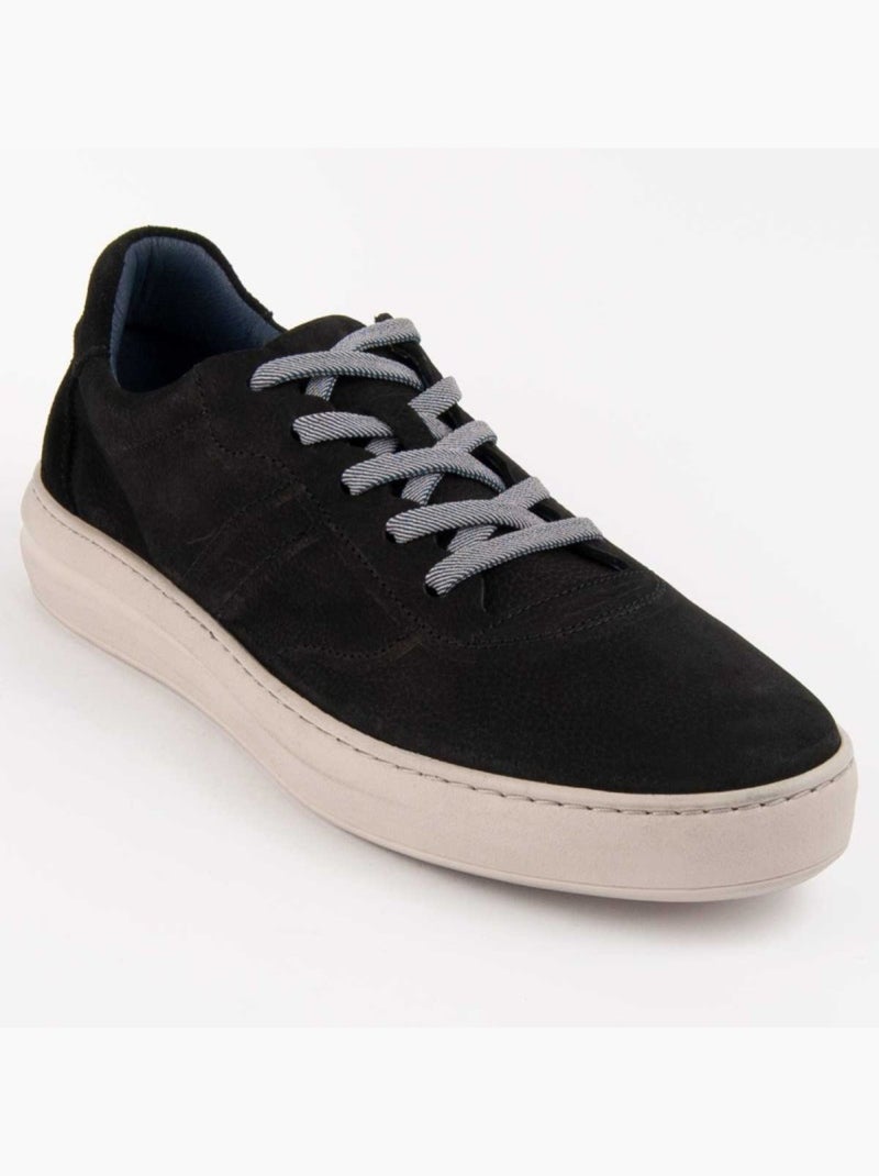 Sneaker Natuurlijk Leer Purapiel Zwart - Kiabi