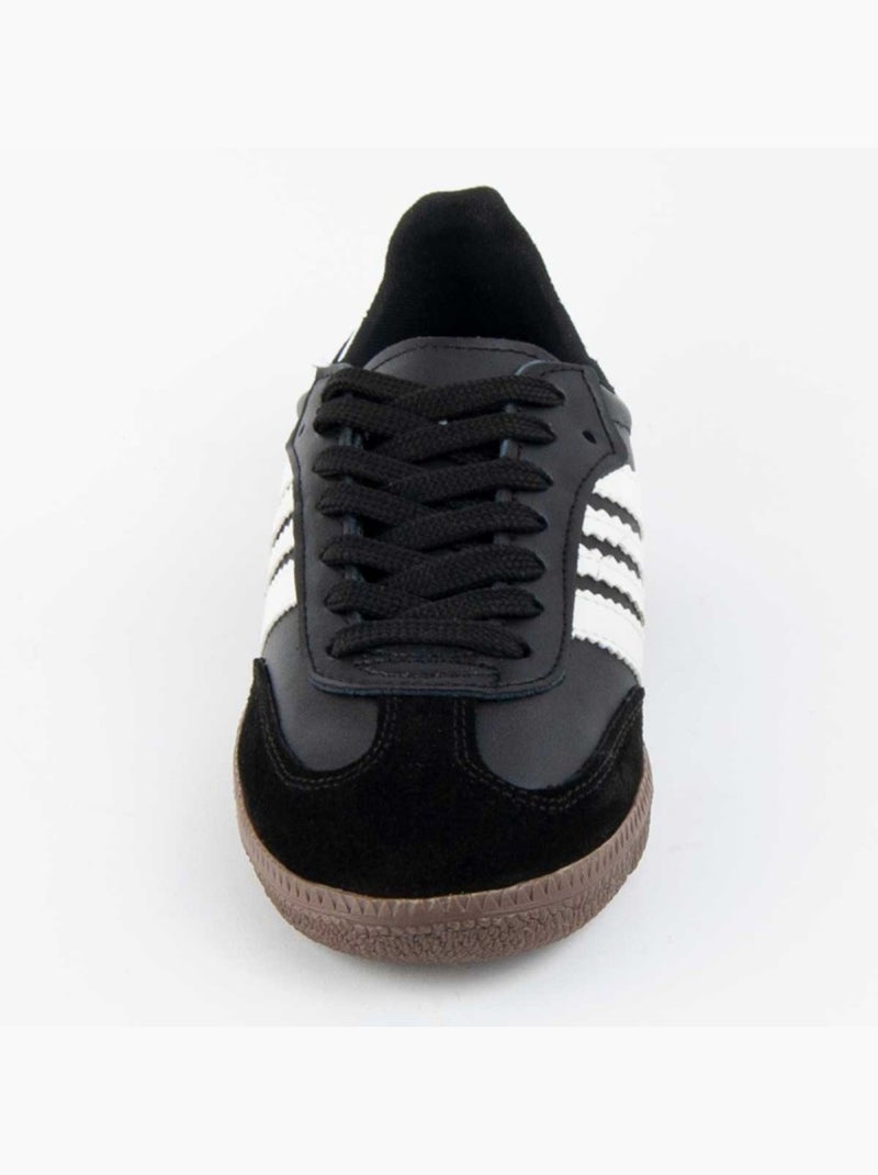 Sneaker Natuurlijk Leer Purapiel Zwart - Kiabi