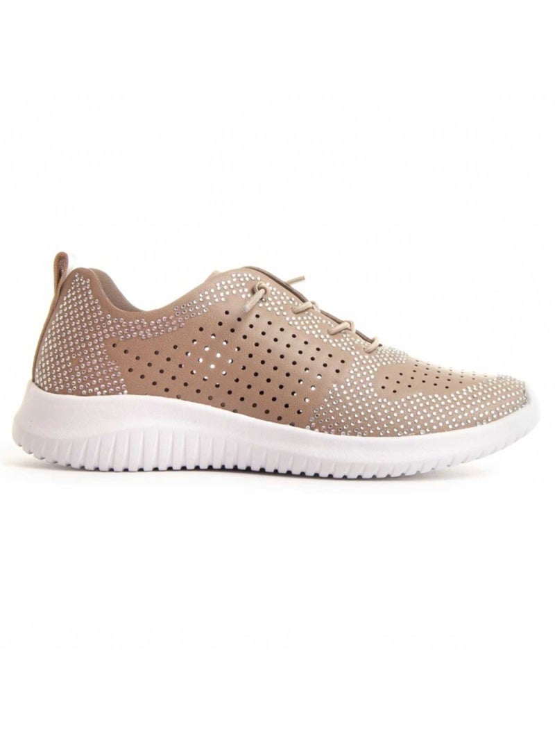 Sneaker Synthetisch Materiaal En Textiel Montevita Bruin - Kiabi