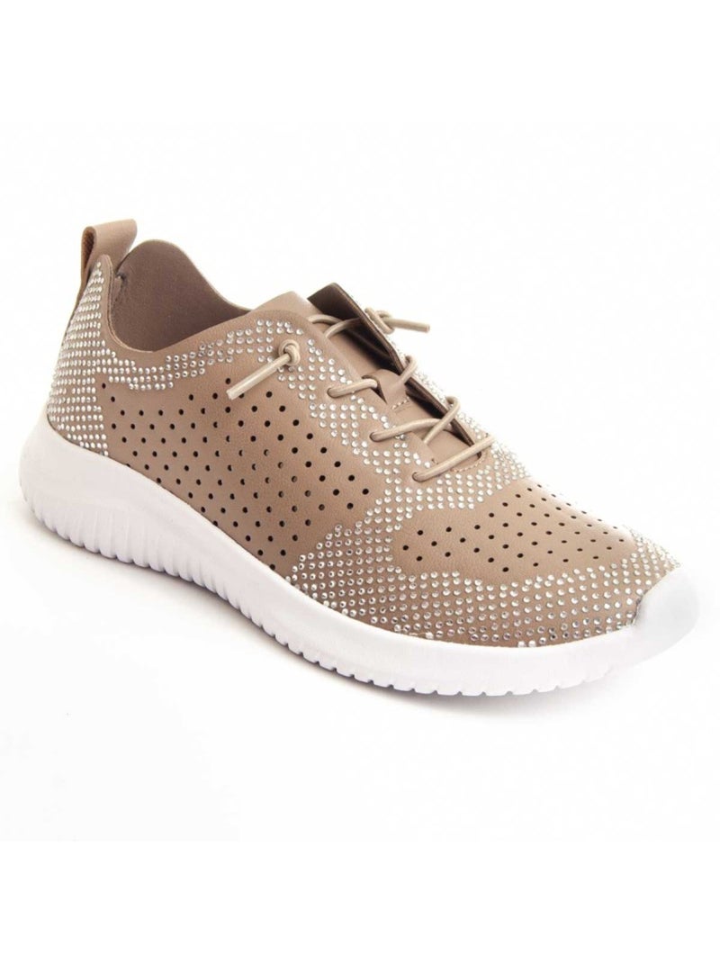 Sneaker Synthetisch Materiaal En Textiel Montevita Bruin - Kiabi