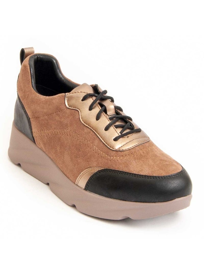 Sneaker Synthetisch Materiaal En Textiel Montevita Bruin - Kiabi