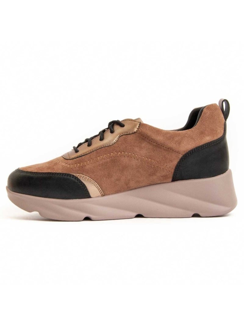 Sneaker Synthetisch Materiaal En Textiel Montevita Bruin - Kiabi