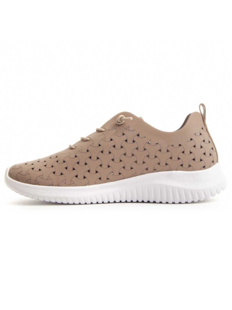 Sneaker Synthetisch Materiaal En Textiel Montevita Bruin - Kiabi