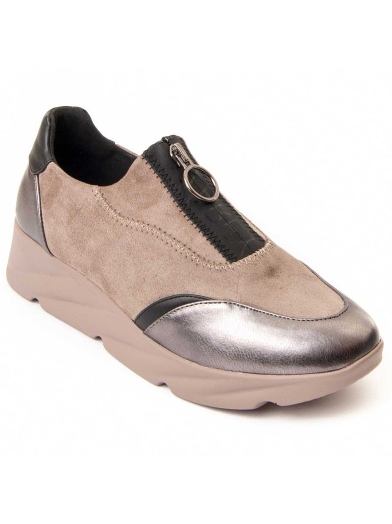Sneaker Synthetisch Materiaal En Textiel Montevita Grijs - Kiabi