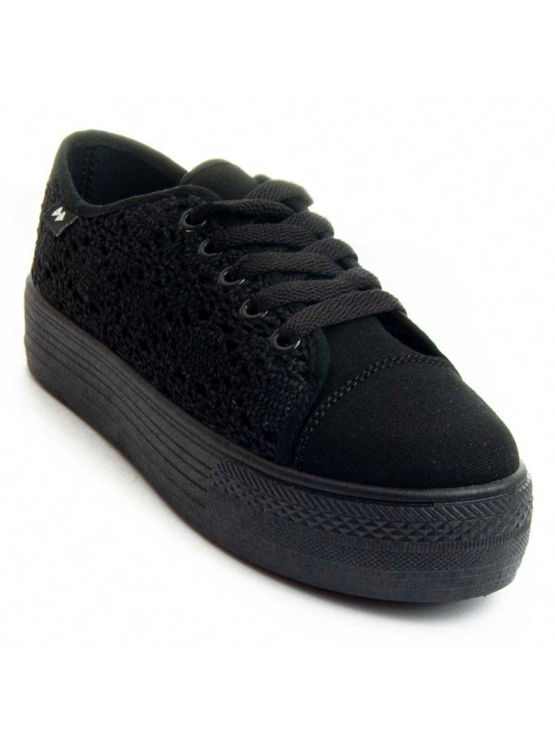 Sneaker Synthetisch Materiaal En Textiel Montevita Zwart - Kiabi