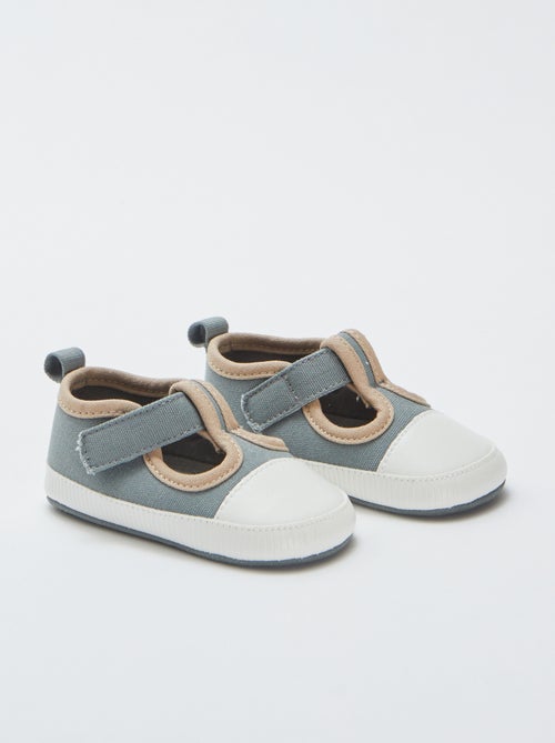 Sneakerachtige pantoffels van stevige stof - Kiabi