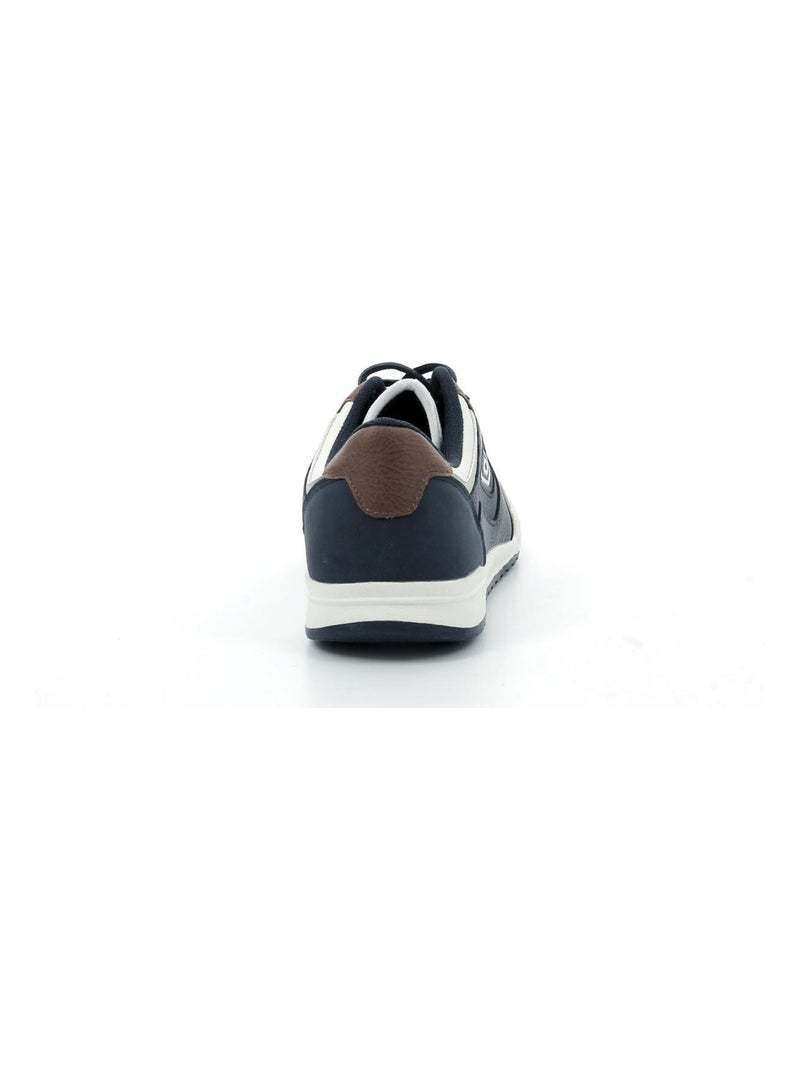 Sneakers basses Polyurethane Um Paddy Bleu Bleu marine Blanc - Kiabi