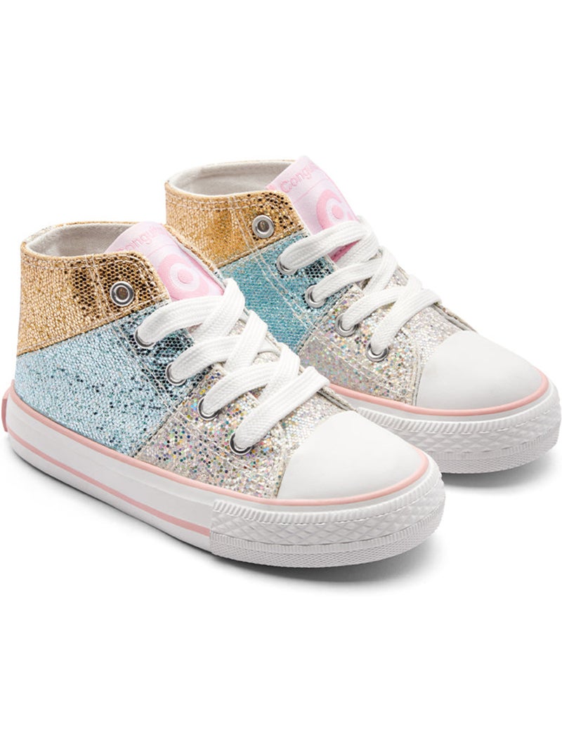 Sneakers conguitos altas glitter Multicolor - Kiabi