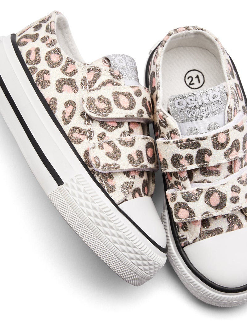Sneakers conguitos bajas leopardo Zwart Bruin Zwart - Kiabi