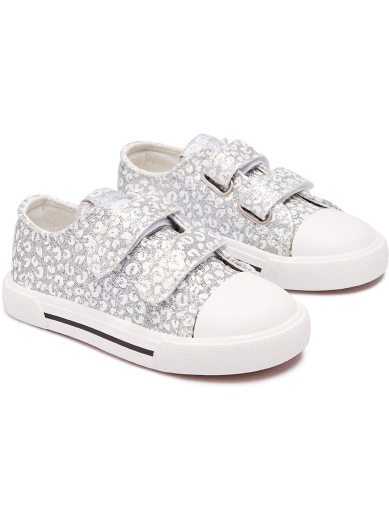 Sneakers conguitos canvas glitter Zilver - Kiabi