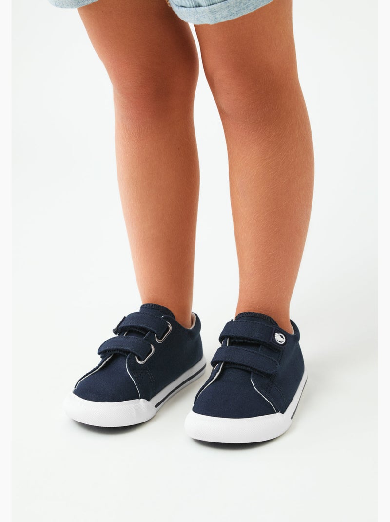 Sneakers conguitos canvas respetuosas Marineblauw - Kiabi