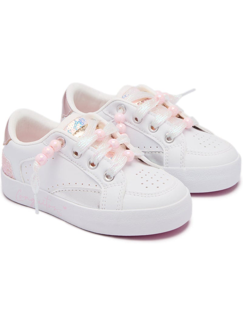 Sneakers conguitos detalles brillantes Wit - Kiabi