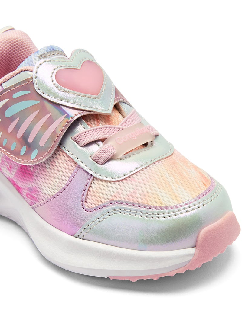 Sneakers conguitos estampado mariposa Roze - Kiabi