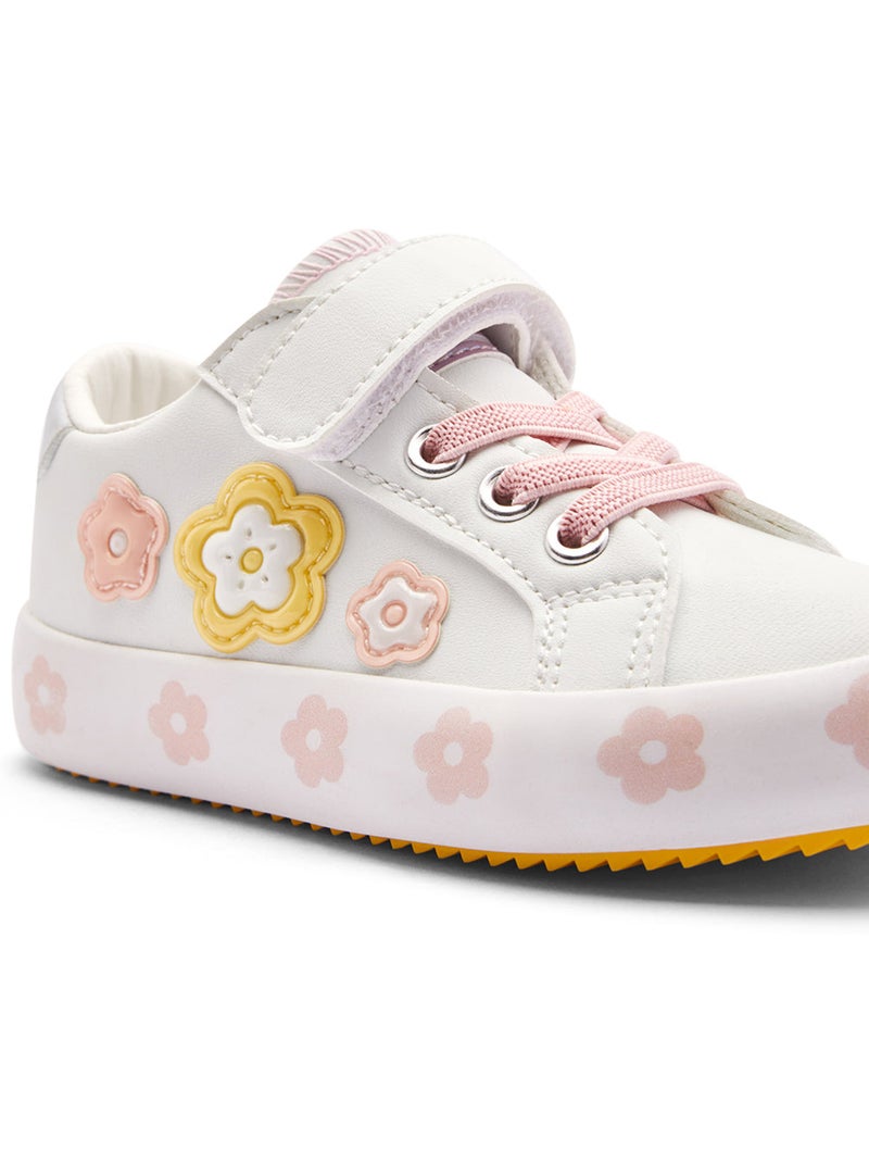 Sneakers conguitos flores tira Wit - Kiabi
