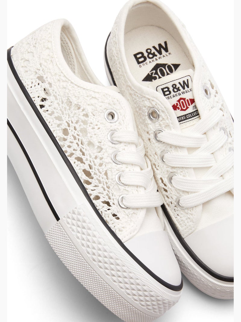 Sneakers Conguitos Ganchillo Wit - Kiabi