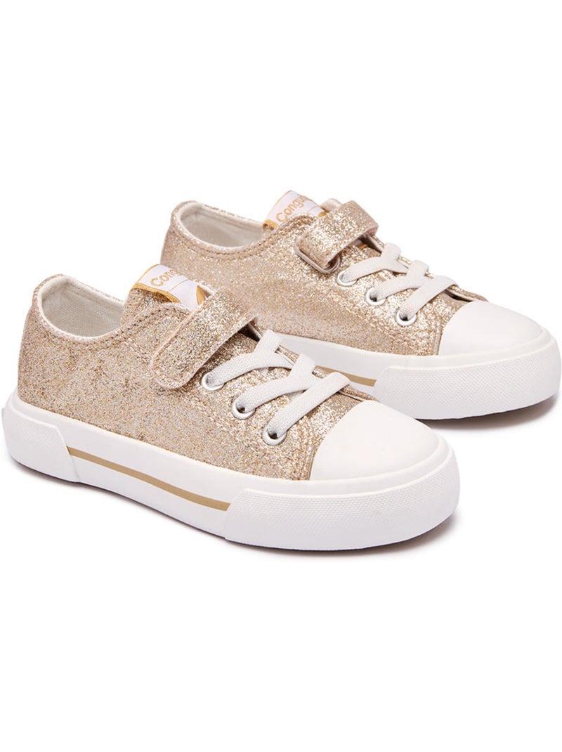Sneakers conguitos glitter canvas Goud - Kiabi