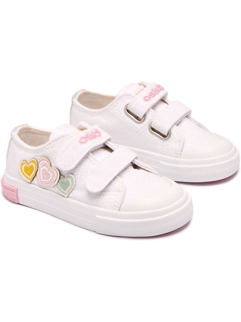 Sneakers conguitos glitter corazones Wit - Kiabi
