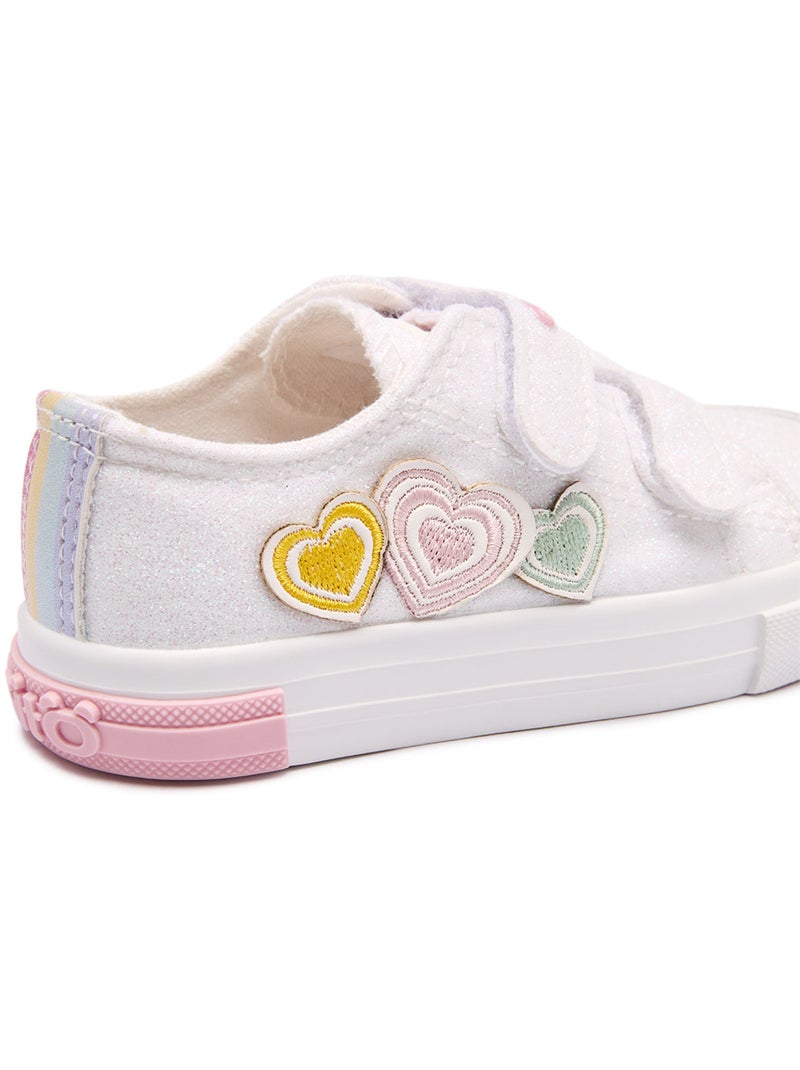 Sneakers conguitos glitter corazones Wit - Kiabi