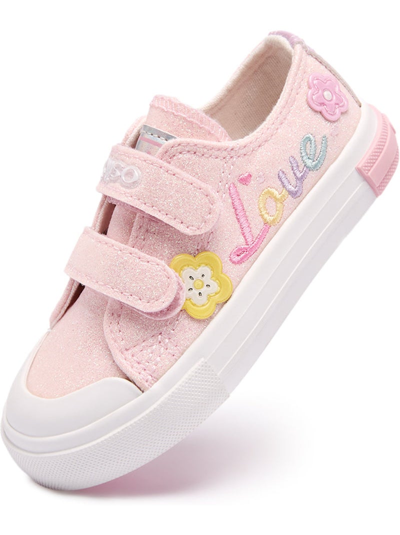 Sneakers conguitos glitter flores Roze - Kiabi