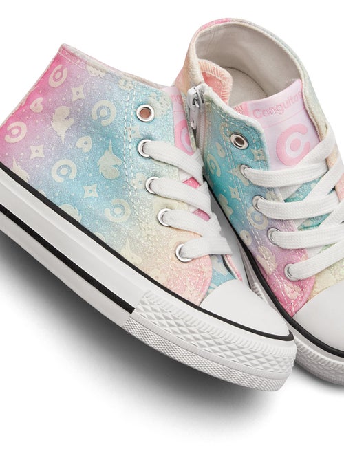Sneakers conguitos glitter unicornio - Kiabi Sneakers conguitos glitter unicornio - Kiabi
