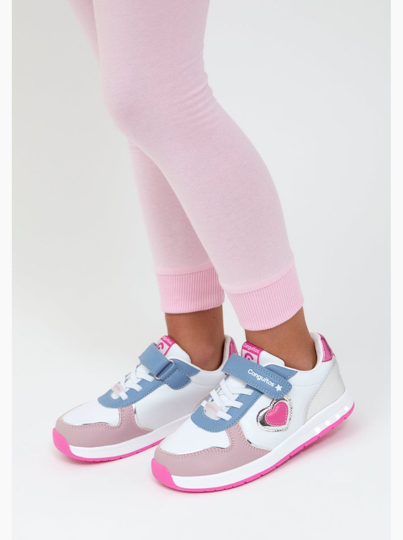 Sneakers Conguitos Luces Corazón Barefoot Goflex Multicolor - Kiabi