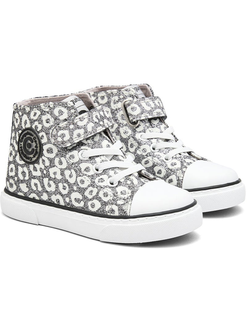 Sneakers conguitos purpurina Zilver - Kiabi