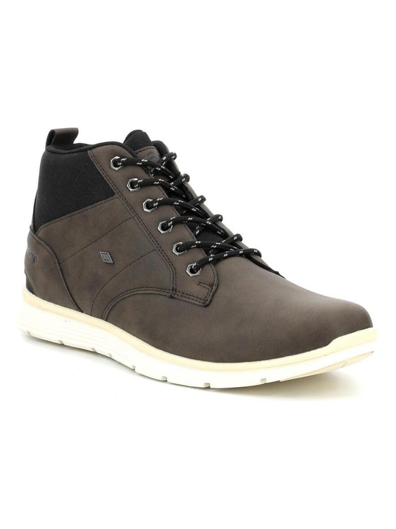 Sneakers hautes Polyurethane Um Nelda Net Marron - Kiabi