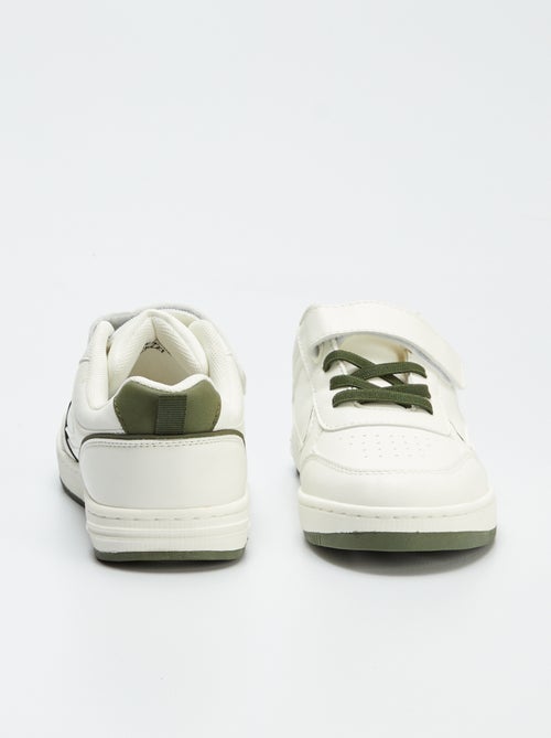 Sneakers met elastische veters + klittenband - Kiabi