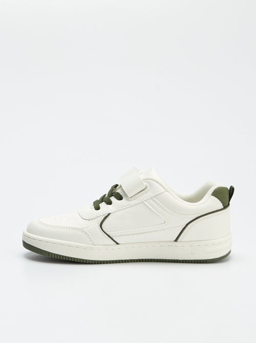 Sneakers met elastische veters + klittenband - Kiabi