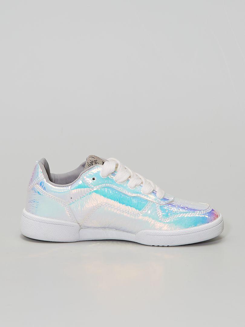 Sneakers met hologrameffect Beige - Kiabi