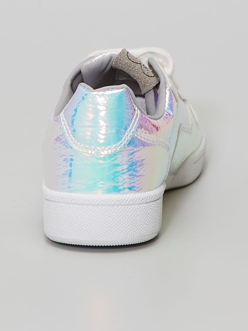 Sneakers met hologrameffect Beige - Kiabi