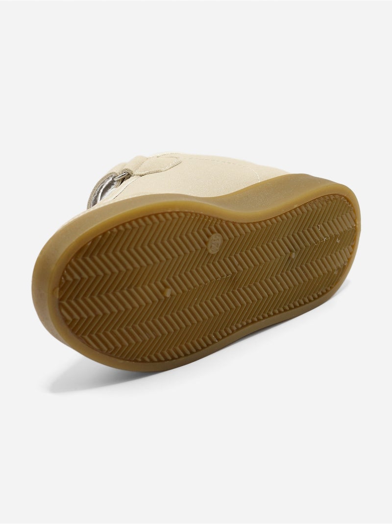 Sneakers met klittenband Beige - Kiabi