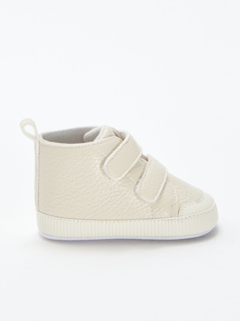 Sneakers met klittenband BIEGE - Kiabi