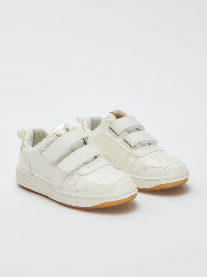 Sneakers met klittenband Biege - Kiabi