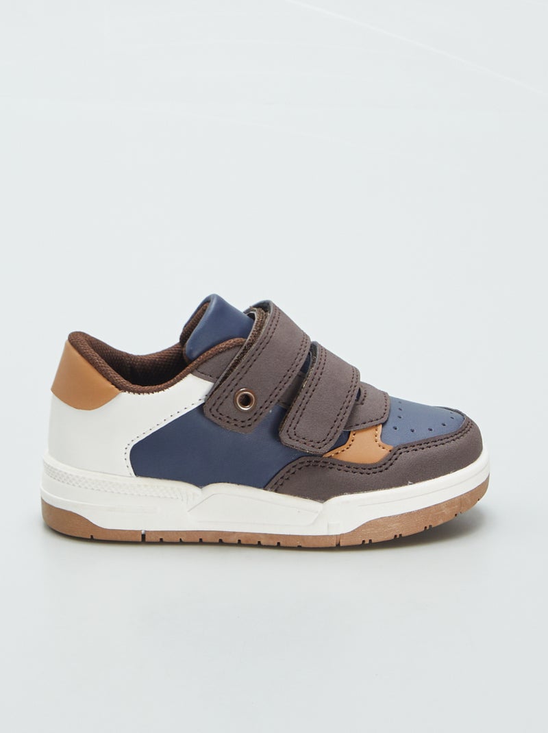 Sneakers met klittenband BLAUW - Kiabi