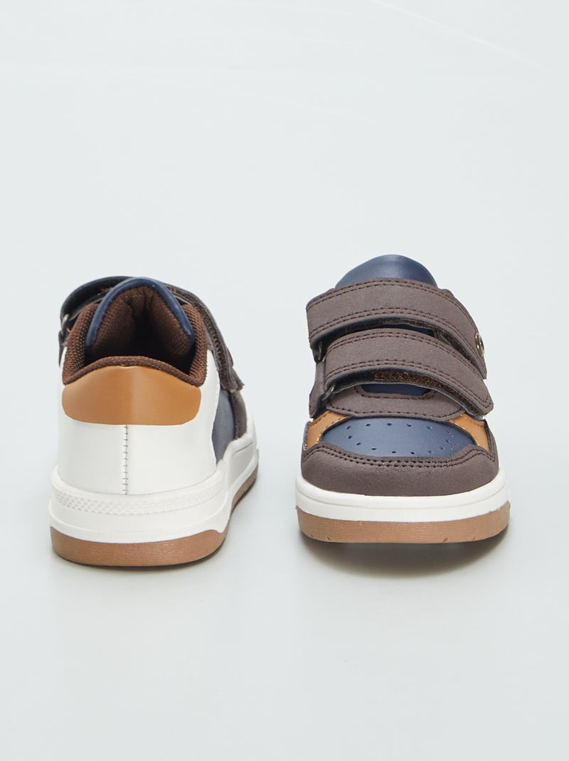 Sneakers met klittenband BLAUW - Kiabi