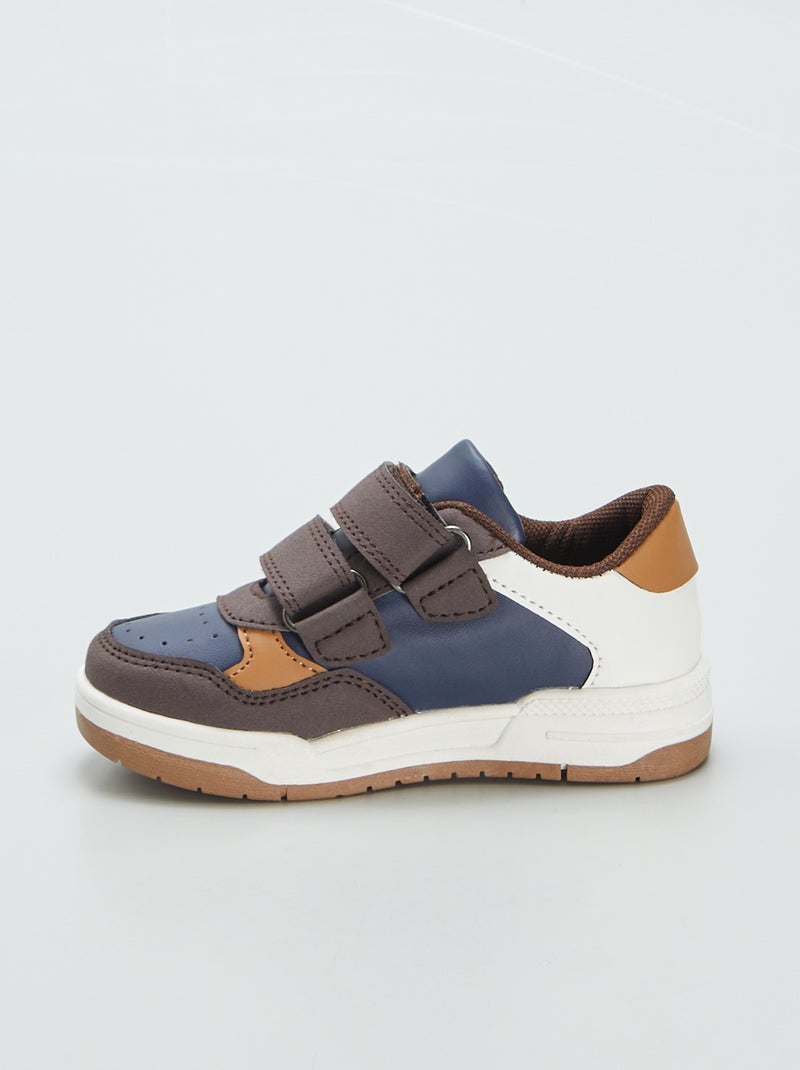 Sneakers met klittenband BLAUW - Kiabi