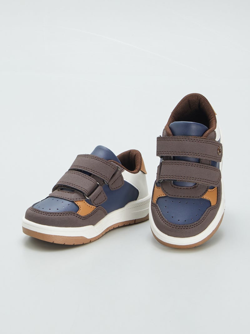 Sneakers met klittenband BLAUW - Kiabi