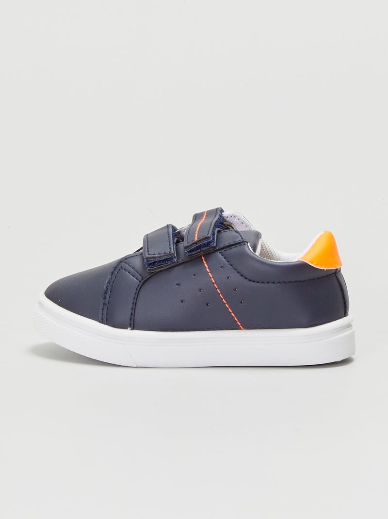 Sneakers met klittenband BLAUW - Kiabi