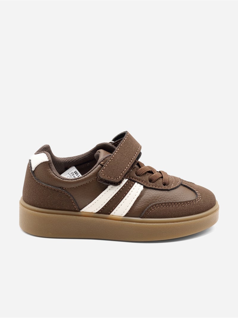 Sneakers met klittenband Bruin - Kiabi