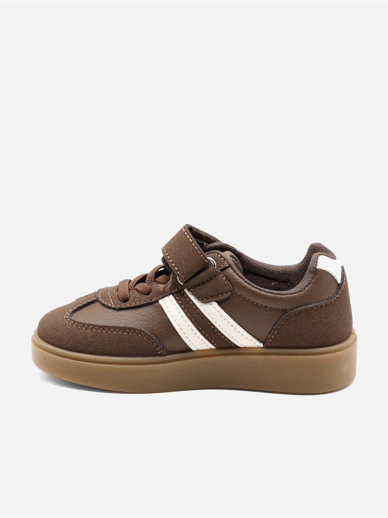 Sneakers met klittenband Bruin - Kiabi