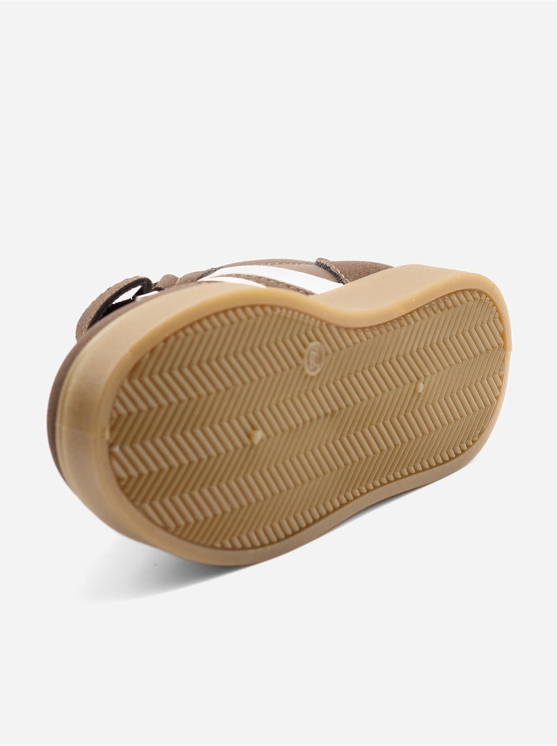 Sneakers met klittenband Bruin - Kiabi