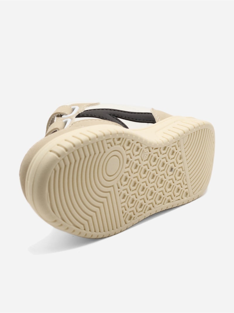 Sneakers met klittenband Crème - Kiabi