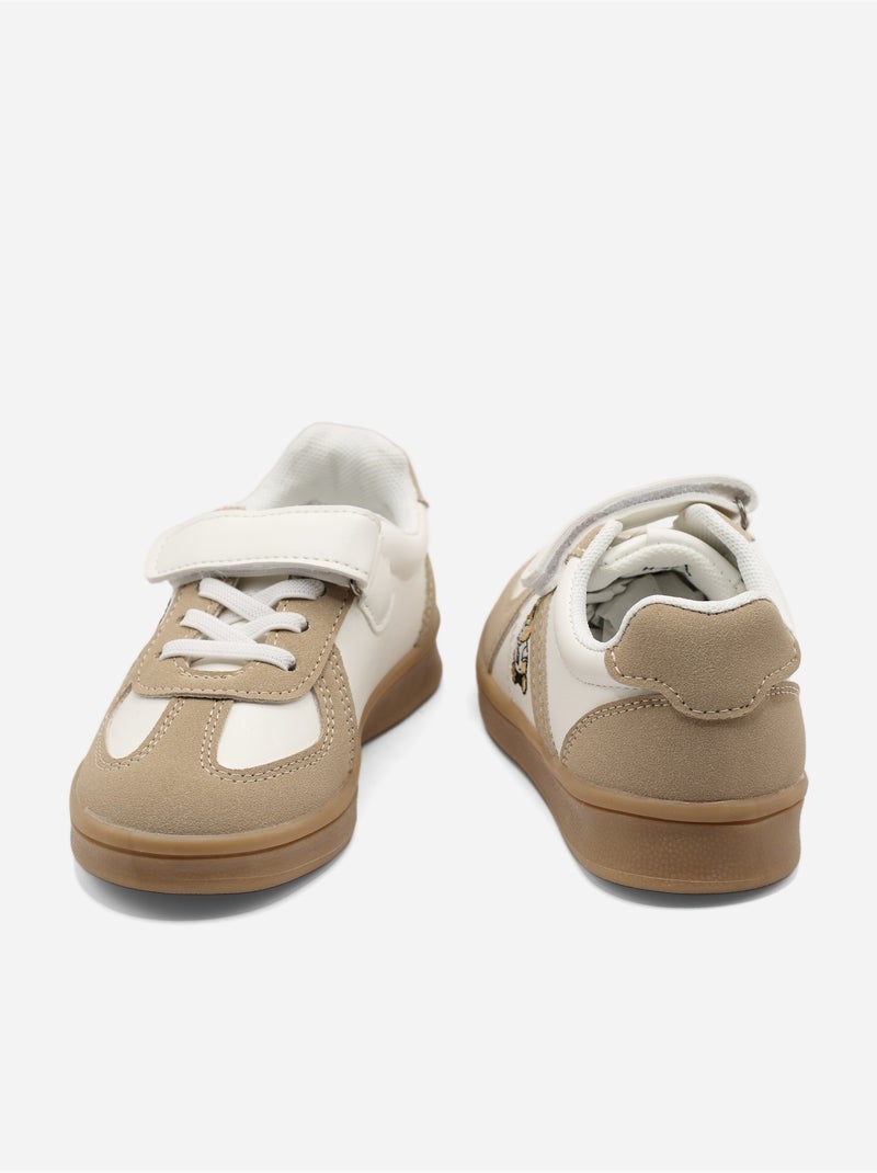 Sneakers met klittenband Crème - Kiabi