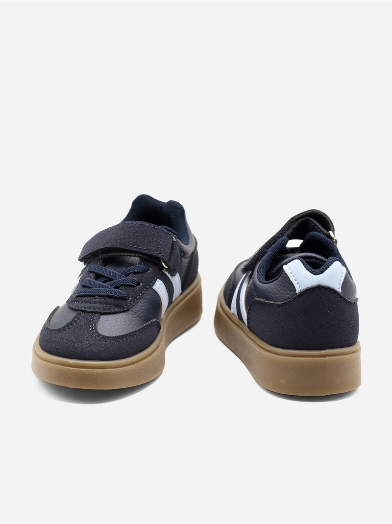 Sneakers met klittenband Donkerblauw - Kiabi