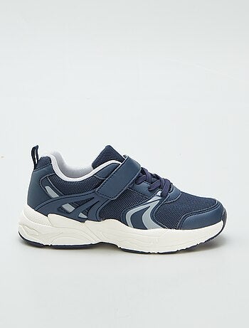 Sneakers met klittenband en veters