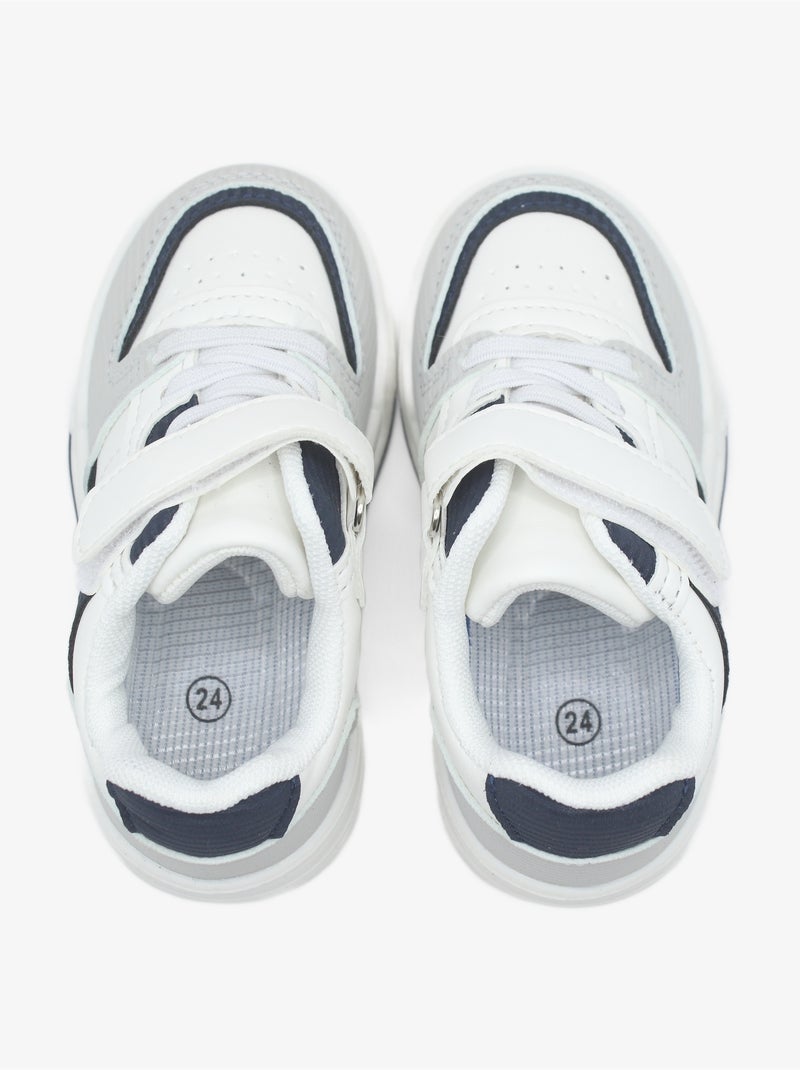 Sneakers met klittenband Grijs - Kiabi