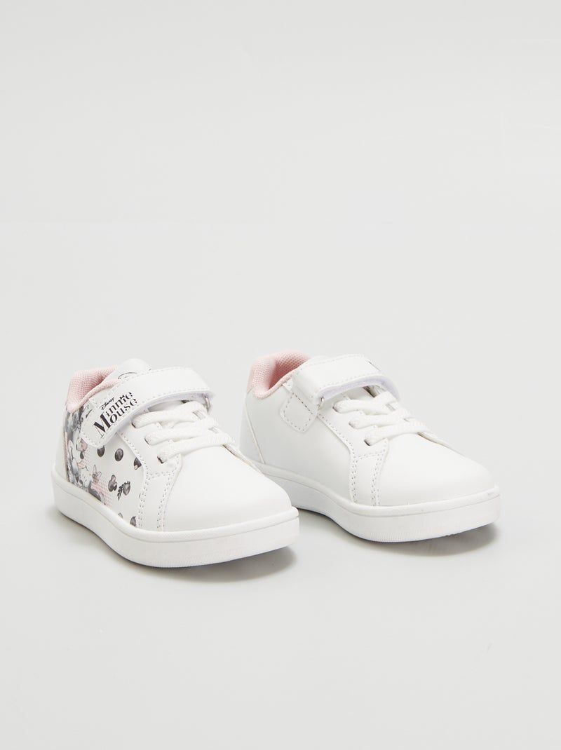 Sneakers met klittenband 'Minnie' WIT - Kiabi