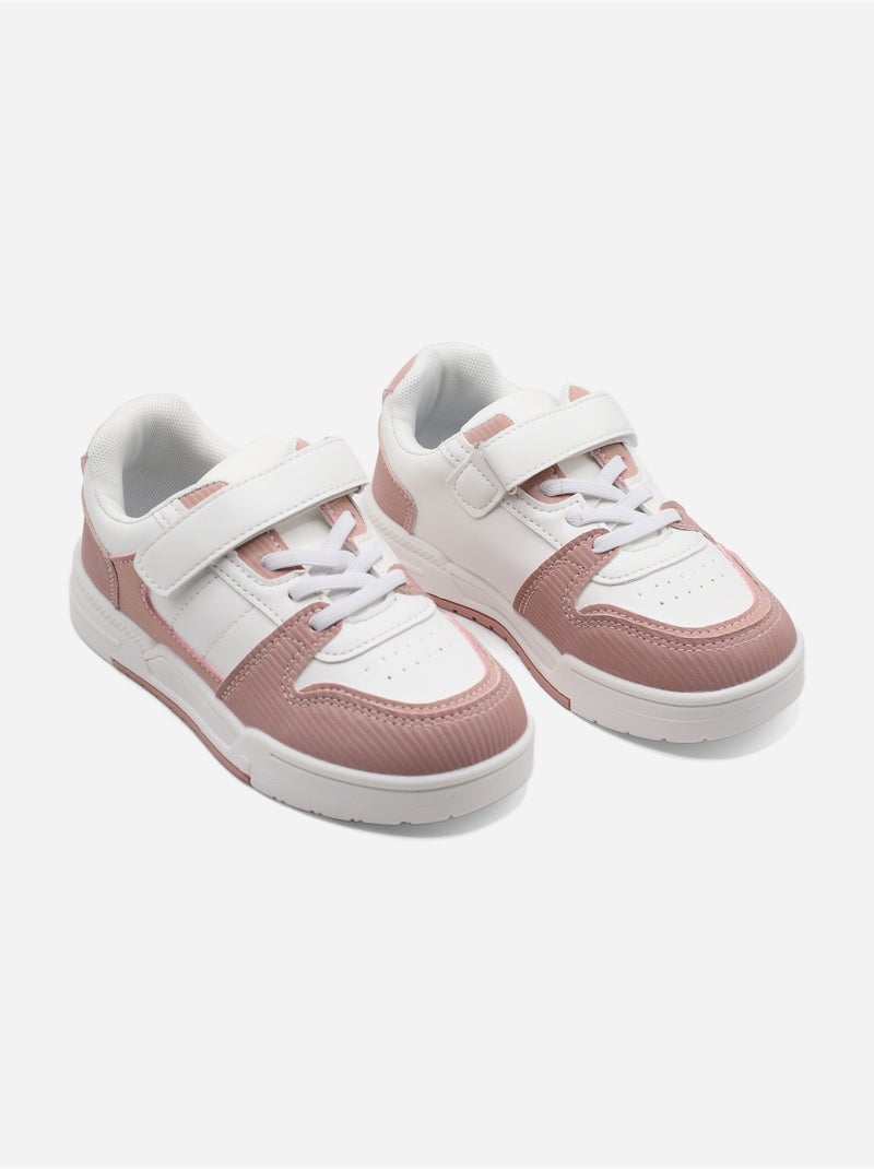 Sneakers met klittenband Roze - Kiabi
