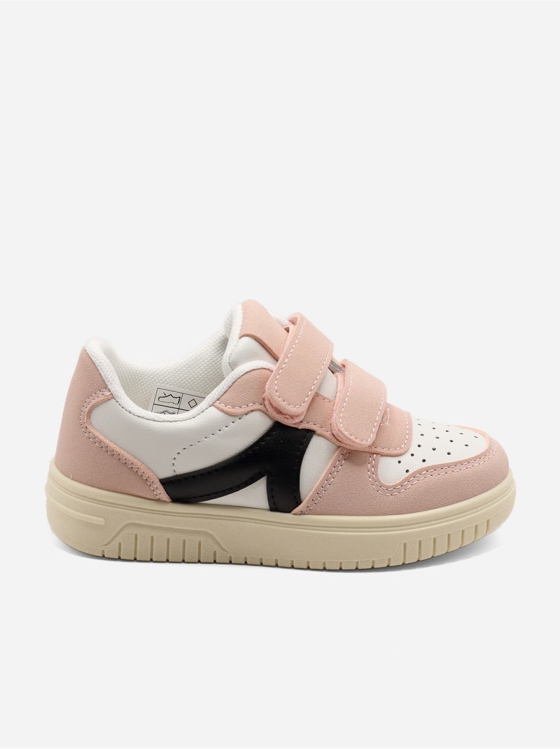 Sneakers met klittenband Roze - Kiabi